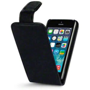 Apple iPhone 5 5S Black Flip Case