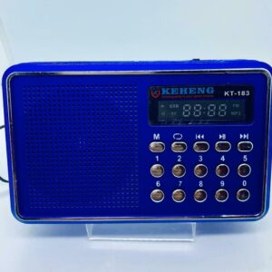 Portable LCD Digital FM Radio Speaker USB SD TF Card Mp3 Speaker Player Blue