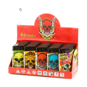 1 X Skull Tattoo Design Flat/SLIM ELECTRONIC REFILLABLE LIGHTER