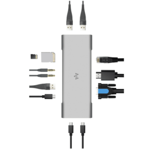 Monarch Dawn 12 in 1 USB C Hub, Type C Adapter with 4K HDMI, VGA PORT, Gigabit Ethernet