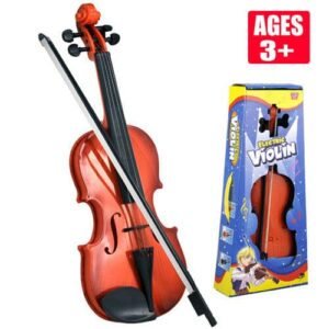 Electric Kids Violin & Bow Childrens Musical String Instrument Toy for Practice