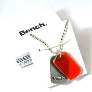 BENCH Men's Double ID Badge metal and orange BCJ0181OR (D1D)