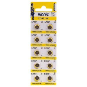 10 x Vinnic Watch Batteries Alkaline L726 396 397 SR726 AG2 G2 SR59