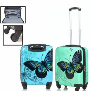 Butterfly Hard Shell 4 Wheels Suitcase PC 19" Luggage Travel Bag Case Cabin Hand