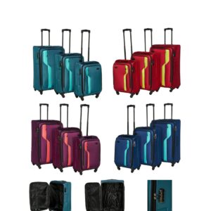 Aires Lightweight 4 Wheel Luggage Set Suitcase Travel Cabin Trolley Case 3PC