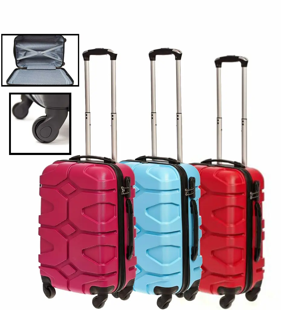 Cabin Hand Luggage Suitcase Ryanair 4 Wheels ABS Travel Case