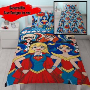 DC Super Hero Girls 'Super' Single Reversible Duvet Cover & Pillowcase Set
