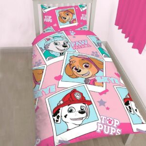 Paw Patrol Girls 'Stars' Single Reversible Duvet Cover Set
