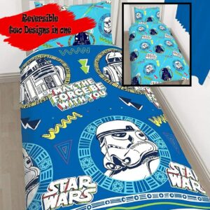Disney Star Wars 'Doodle' Single Reversible Bed Duvet Cover Set