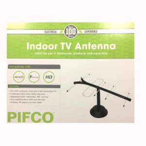 PIFCO Indoor TV Antenna - Black Include 1M Cable For UHF Reception