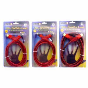 Philex Electronic FireWire Lead-Red | With Gold Connector | 1.8 M