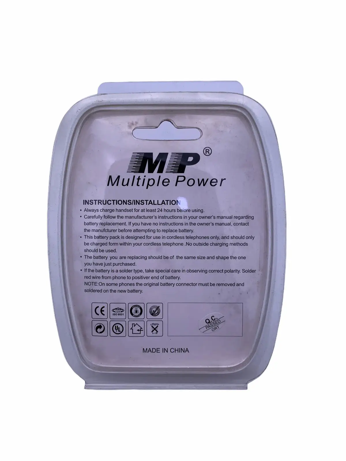 MULTIPLE POWER rechargeable 3.6v 1200mAh battery Pack | MP-501 - Image 2