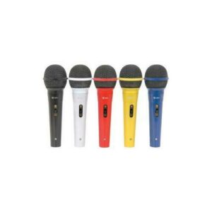 QTX Microphones | Set Of 5 Colour Microphones | Vocal Karaoke PA QTX SOUND
