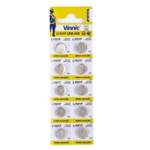 10 x Vinnic Watch Batteries Alkaline L726 396 397 SR726 AG2 G2 SR59 AG8