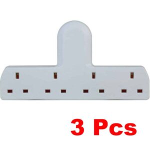 3 X EUROSONIC 4 Way Socket Adapter | Mains Plug Adaptor Convert Extender 13A
