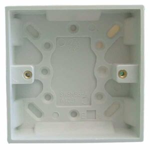Pattress Box- 25mm | Surface Mounted | Plastic | White