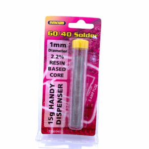 MERCURY 60/40 Solder | 1mm Diameter 2.2% Resin Based Core | 15g Handy Dispenser
