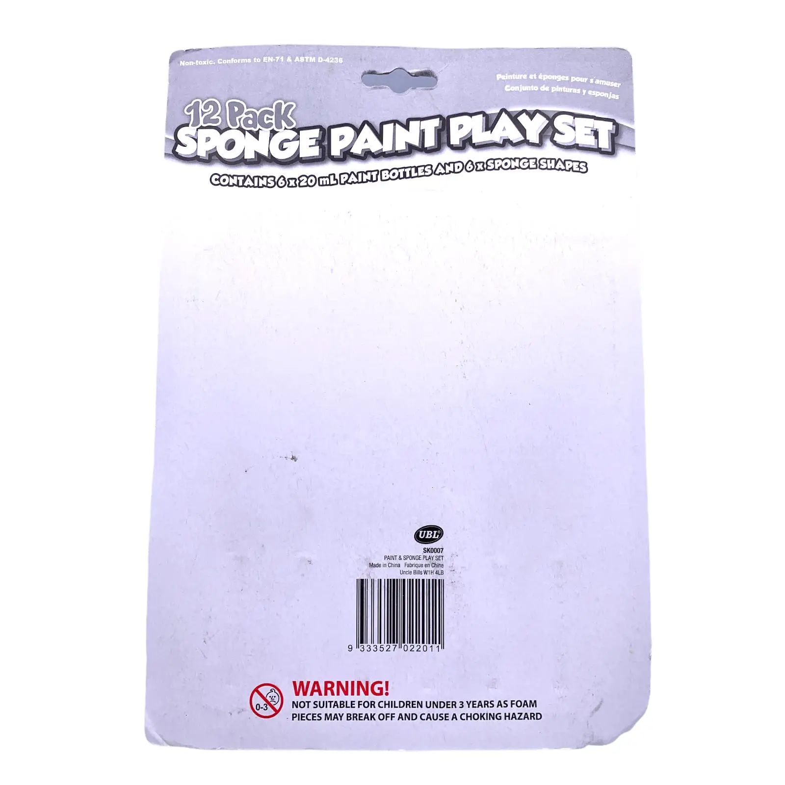 Sponge Paint Play Set | 12 Pack | 6 X 20ml Paint Bottles & 6 X Sponge Shapes - Image 2
