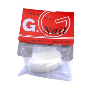 G. NAIL Nail Tips | Long Curve | 20 Assorted Nail Tips |#G1008
