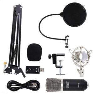 Tonor Professional 3.5mm Xlr Condenser Studio Microphone Kit | BM-700| With Scissor Arm Stand