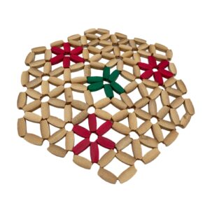 Table Placemats Set Wooden Trivets | Table Place Mats Pan Coaster Heat Resistant