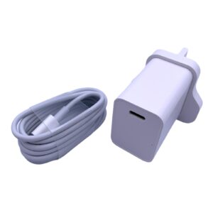 Monarch AC Adaptor | USB-C Home Charger & iPH / iPD Cable | 20W