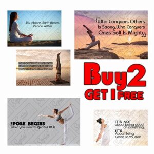 MOTIVATIONAL YOGA POSITIVE QUOTE PRINT POSTER | A4 & A3 | BUY 3 GET1 FREE