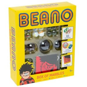 Beano Box of Marbles | 111 x glass marbles | With an easy-to-follow game booklet
