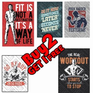 MOTIVATIONAL GYM POSITIVE INSPIRATIONAL QUOTE PRINT POSTER- Set 4 | A4 &A3 | BUY 2GET1 FREE