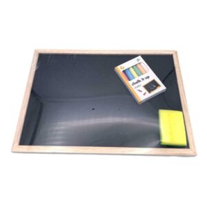 Chalkboard | Black | A4 Size| Office Notice Memo Board | Chalk Eraser Kids Blackboard