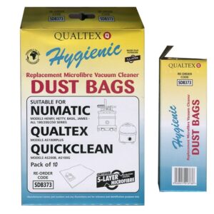 qualtex SDB373 | Vacuum Dust Bags | Numatic Quick Clean| Pack Of 10