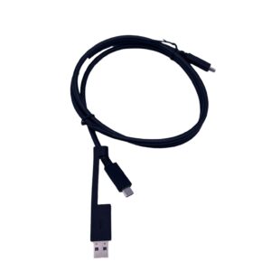Hybrid USB To C Cable with USB-A Adaptor, 1m - 2-in-1
