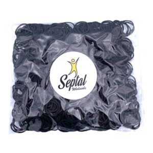 Septal Black Elastic Hair Bands Women Kids Rubber Band Hair Ties Braids Plaits Mini/Small Bands 500 Pcs