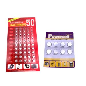 Pack Of 58 Watch Battery Pack Deal 8 CR 2032/2025/2016 And 50 Assorted Watch Battery Ag1,Ag3,Ag4,Ag10,Ag12,Ag13