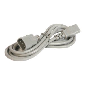IEC Male C14 to Female C13 Extension Lead, Grey, 1.2m, 10A, 250V